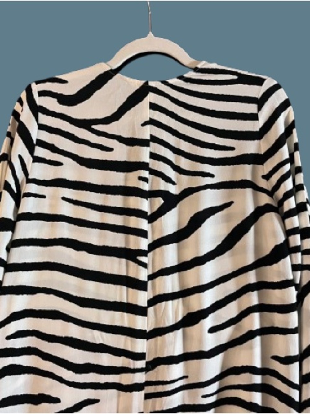 H&M Black & Cream Zebra-Print V-Neck Maxi Dress - Picture 6 of 8